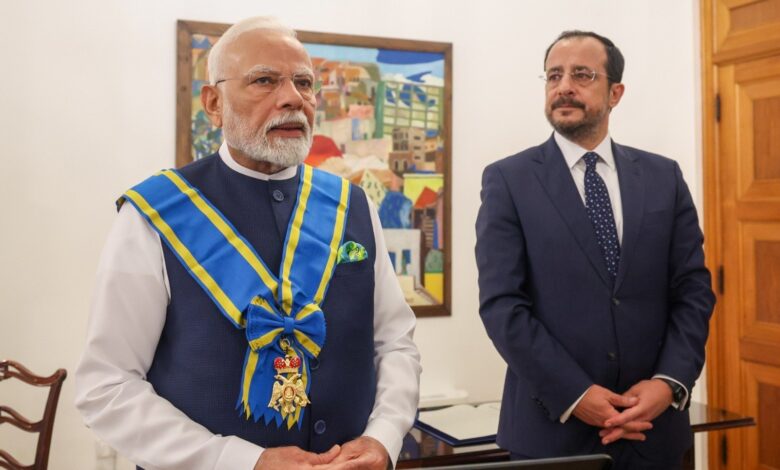 भारत-साइप्रस की मित्रता को समर्पित सम्मान, PM Modi को साइप्रस के सर्वोच्च नागरिक सम्मान से नवाजा गया