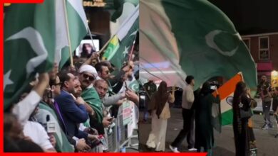 Indian Muslim girls defend the tricolor in London
