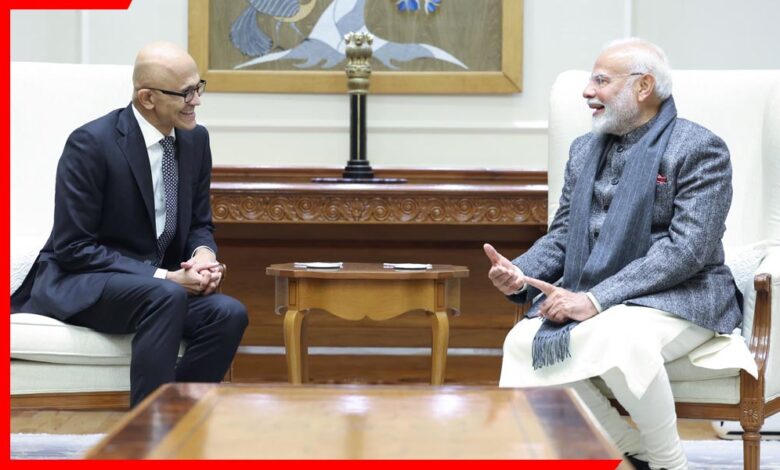 सत्या नडेला और पीएम मोदी