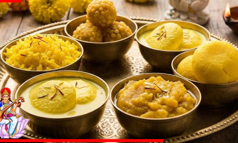 Yellow sweets for Vasant Panchami