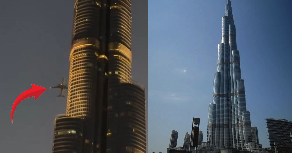 Burj Khalifa Plane Video