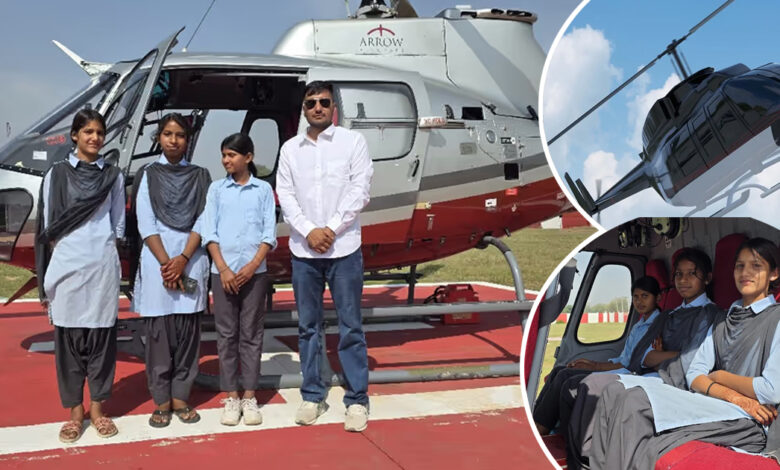 Helicopter ride for students